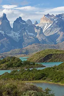 Pehoe: The horns of Torres del Paine with Lake Pehoe