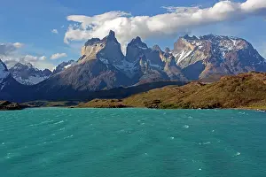 Pehoe: The horns of Torres del Paine with Lake Pehoe