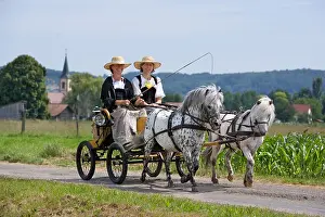 Smiles: Horse carriage and old costumes France