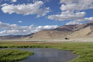 Nomads: Horsemen crossing the Tso Kar basin