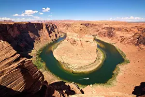 Label: Horseshoe Bend. Colorado River. Page. Arizona. USA