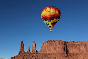 Ride: Hot air balloon flies in front of the Three Sisters