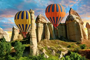 Composition: Hot air balloons over the Love Valley, Cappadocia