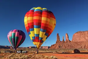 Ride: Two hot air balloons ready for launching, right