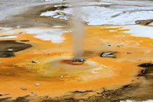 Geysers: Hot Spring - Porcelain Basin - part of the Norris
