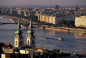 Barnes: Hungary, Budapest. Danube River, Margit