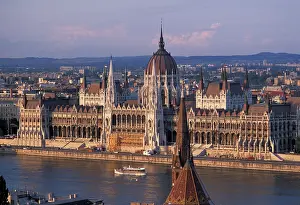 Barnes: Hungary, Budapest. Parliament house and
