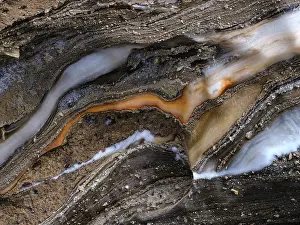 Longyearbyen: Ice with moraine material. Ice cave south of Longyearbyen