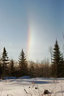Rainbows: Ice Rainbow - from ice crystals in the air at -35 degrees F