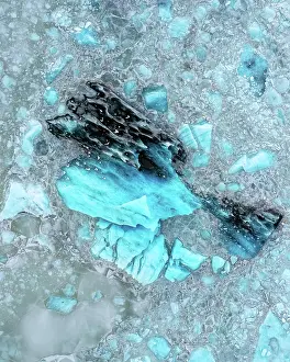 Vatnajokull: Ice structures, Vatnajokull glacier, Iceland, Europe