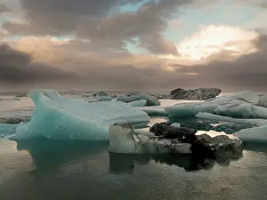 Broken: Iceberg formations broken off from the Breidamerkurjokull