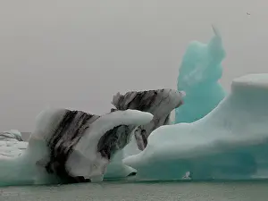 Broken: Iceberg formations broken off from the Breidamerkurjokull
