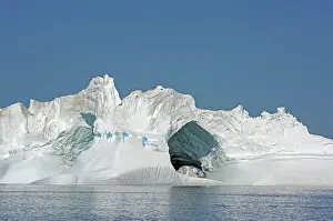 Greenland: Iceberg with large ice cave, Ilulissat, Disko Bay