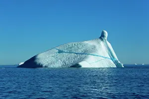 Drifting: Iceberg melting iceberg drifting Arctic ocean Summer