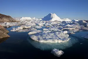 Disko: Icebergs in the Kangia Icefjord, Disko-Bay, UNESCO-World Her