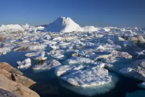 Disko: Icebergs in the Kangia Icefjord, Disko-Bay, UNESCO-World Her