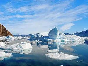 Fjord: Icebergs in the Uummannaq Fjord System, northwest Greenland