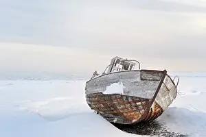 Rusty: Icebound Ship stranded in the ice at Spitsbergen