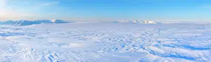 Wide: Icefield Filchnerfonna. Winter landscape on the