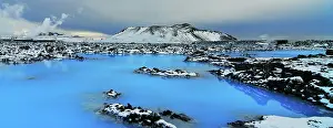 Vapor: Iceland, Blue Lagoon. Vibrant blue lake