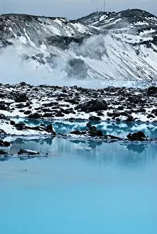 Vapor: Iceland, Blue Lagoon. Vibrant blue lake