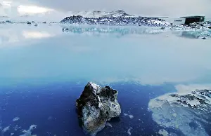 Vapor: Iceland, Blue Lagoon. Vibrant blue lake