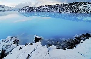 Vapor: Iceland, Blue Lagoon. Vibrant blue lake