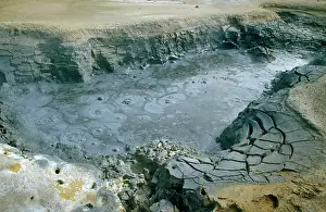 Boiling: ICELAND - boiling mud pool in Hverarond at Mount