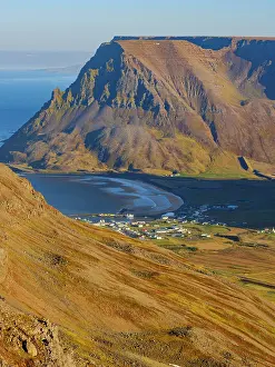 Settlement: Iceland, Bolungarvik at fjord Isafjardardjup. The Westfjords
