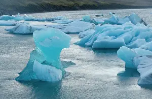 Iceberg: Iceland. Fjallsarlon Glacier Lake at the south end of the