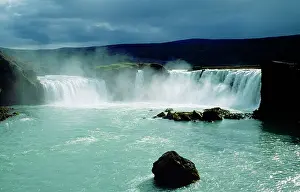 Gods: ICELAND - the Godafoss waterfall (waterfall of the Gods)