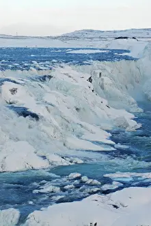Strong: Iceland, Gullfoss (AKA Golden Falls). Icy