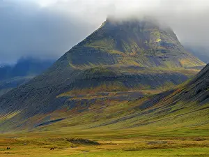 Westfjord: Iceland. Haukadalur in Dyrafjordur during autumn