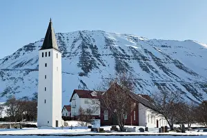 Headstone: Iceland, Holar. Overview of town buildings