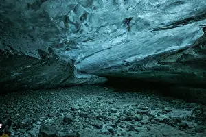 Cave: Iceland. Ice cave near Fjallsarlon