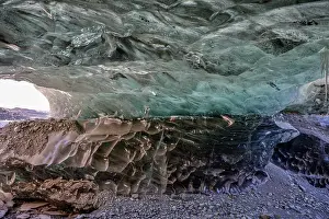 Cave: Iceland. Ice cave near Fjallsarlon