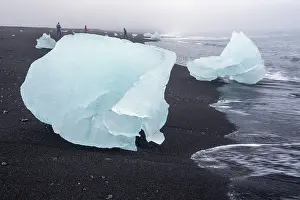 Rhyolite: Iceland, iceberg on beach