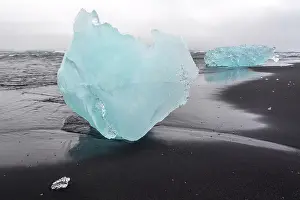 Rhyolite: Iceland, iceberg on beach
