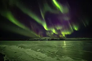 Unique: Iceland, Jokulsarlon Glacier Lagoon, Aurora Borealis