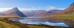 Awesome: Iceland. Landscape in fjord Alftafjordur during autumn
