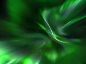 Bizarre: Iceland. Northern Lights over Isafjordur, the capital of the