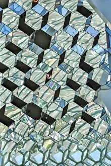 Glass: Iceland, Reykjavik. The concert hall Harpa