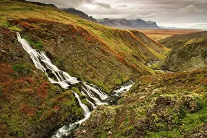 Dennis: Iceland, Snaefellsnes Peninsula. Small waterfall