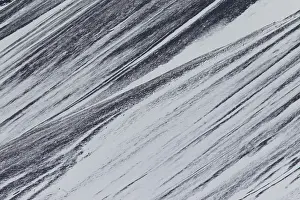 Abstracts: Iceland Structures Snow mountain landscape in winter Sn