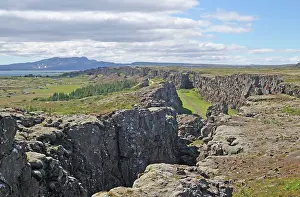 Thingvellir: Iceland. Thingvellir (Pingvellir) National Park, showing