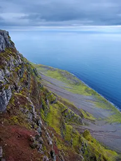 Westfjord: Iceland. View from Bolafjall towards Denmark during autumn