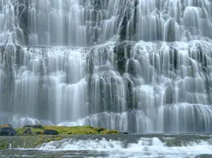 Westfjord: Iceland. Waterfall Dynjandi in Borgarfjordur during autumn