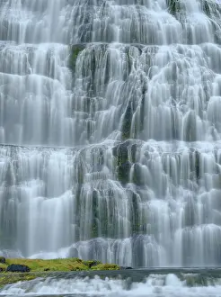 Westfjord: Iceland. Waterfall Dynjandi in Borgarfjordur during autumn