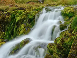 Westfjord: Iceland. Waterfall Dynjandi in Borgarfjordur during autumn