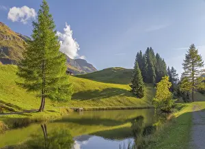 Idyllic: Idyllic scenery around Warth, a municipality in the district of Bregenz in the Austrian state of Vorarlberg